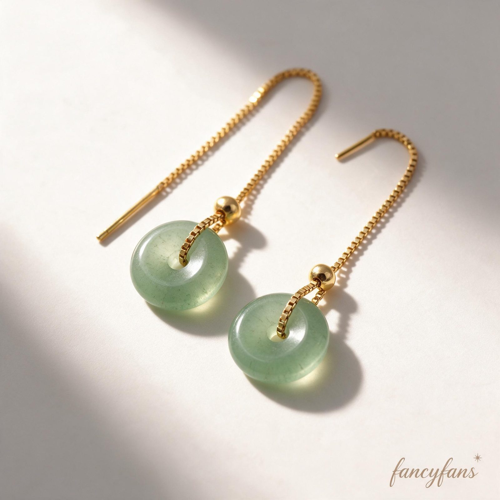 Jade Threader Earrings