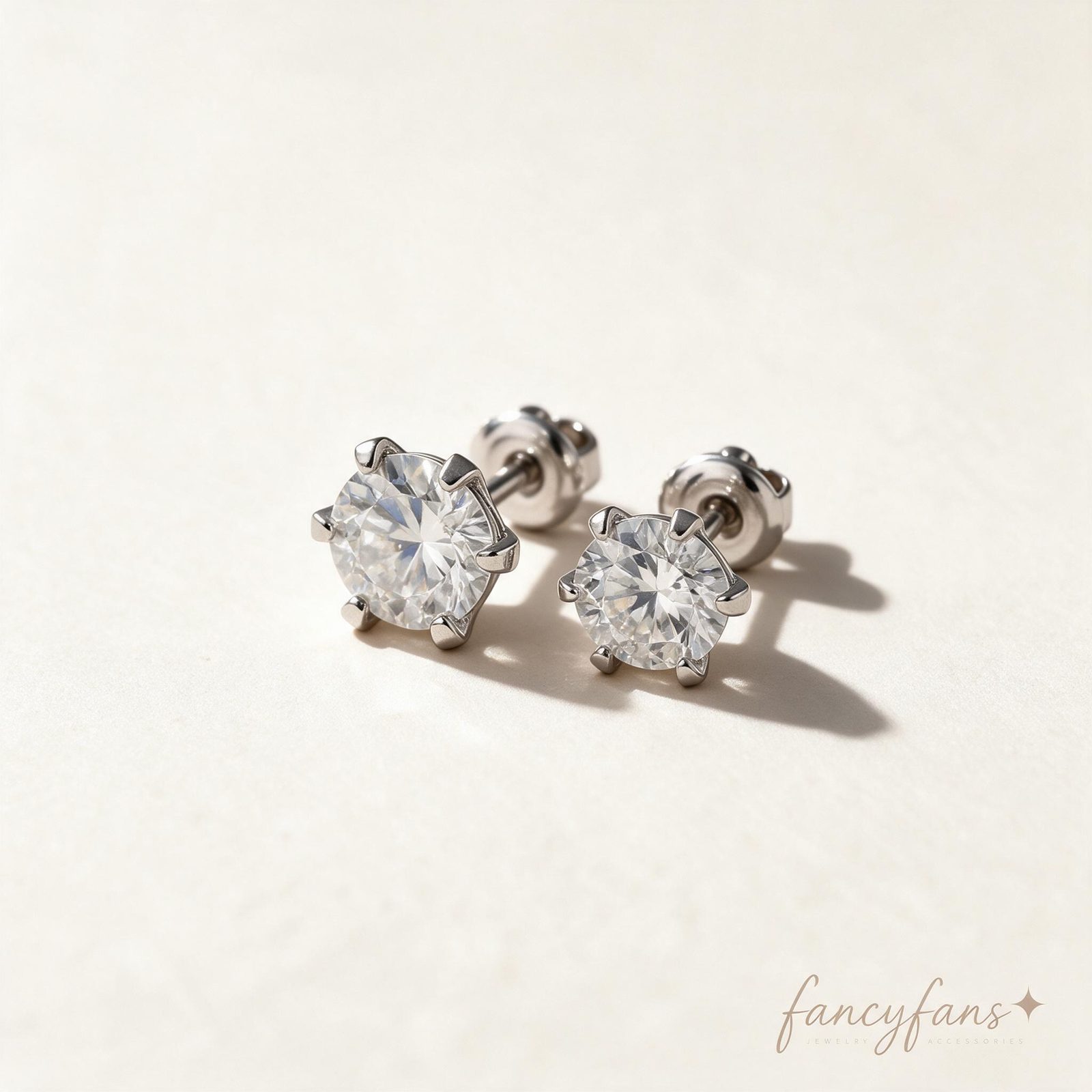 Princess Halo Moissanite Studs